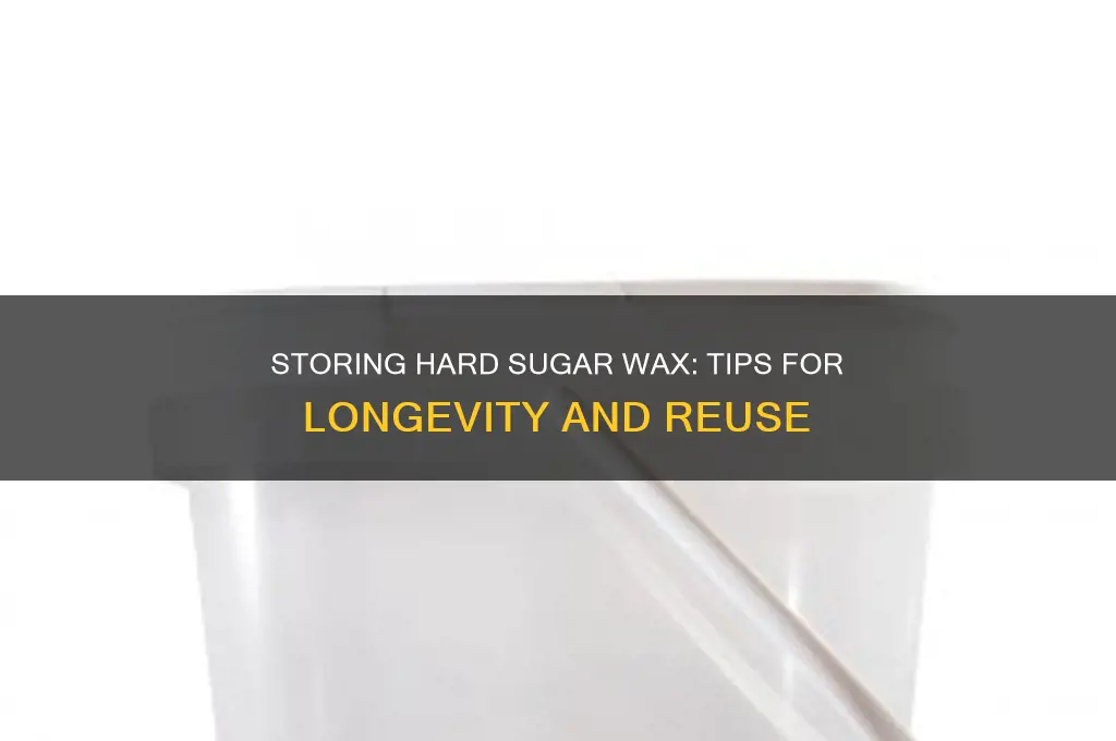 can you store hard sugar wax