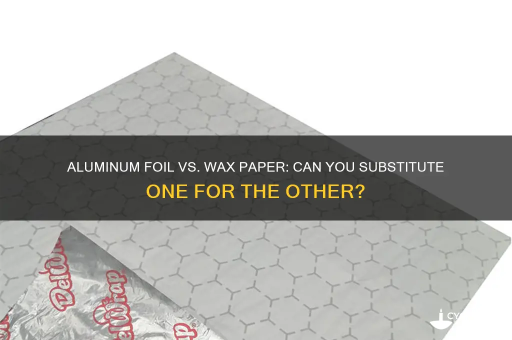 can you substitute aluminum foil for wax paper