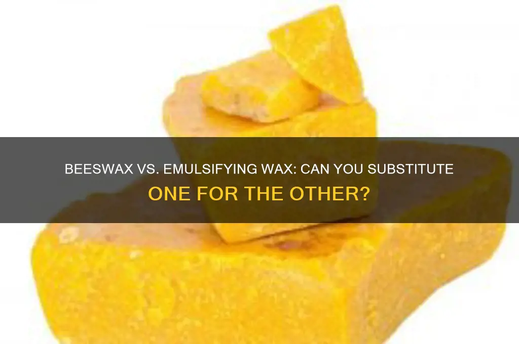 can you substitute beeswax for emulsifying wax