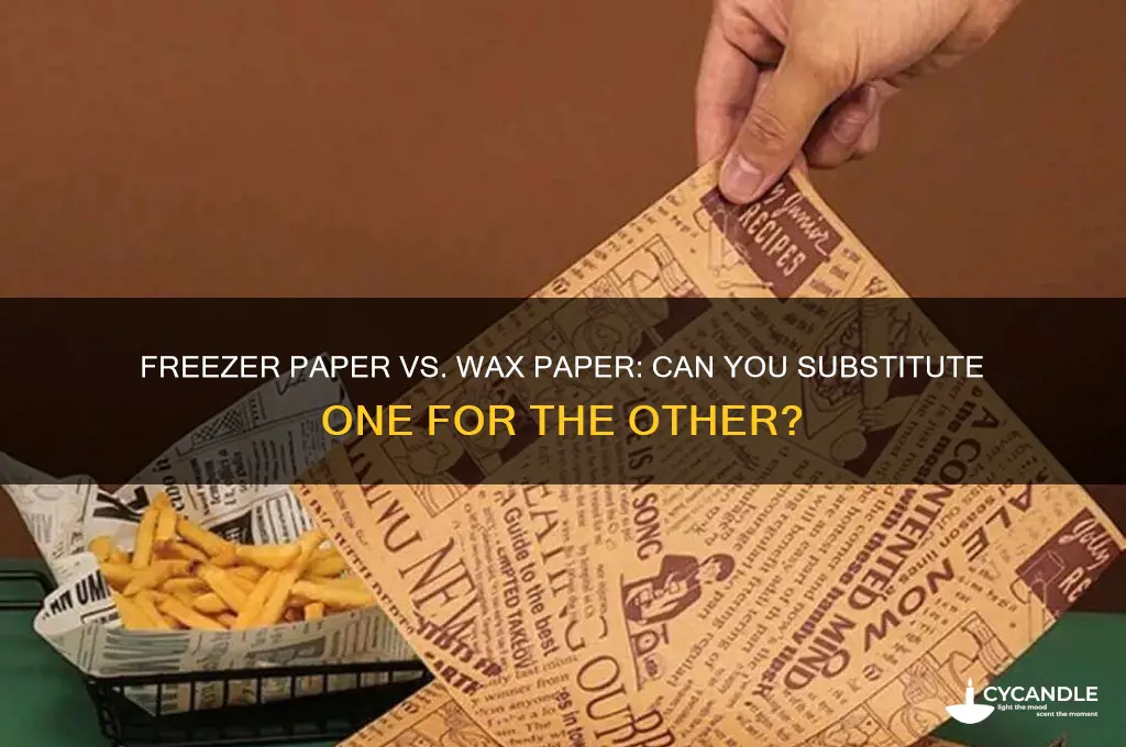 can you substitute freezer paper for wax paper