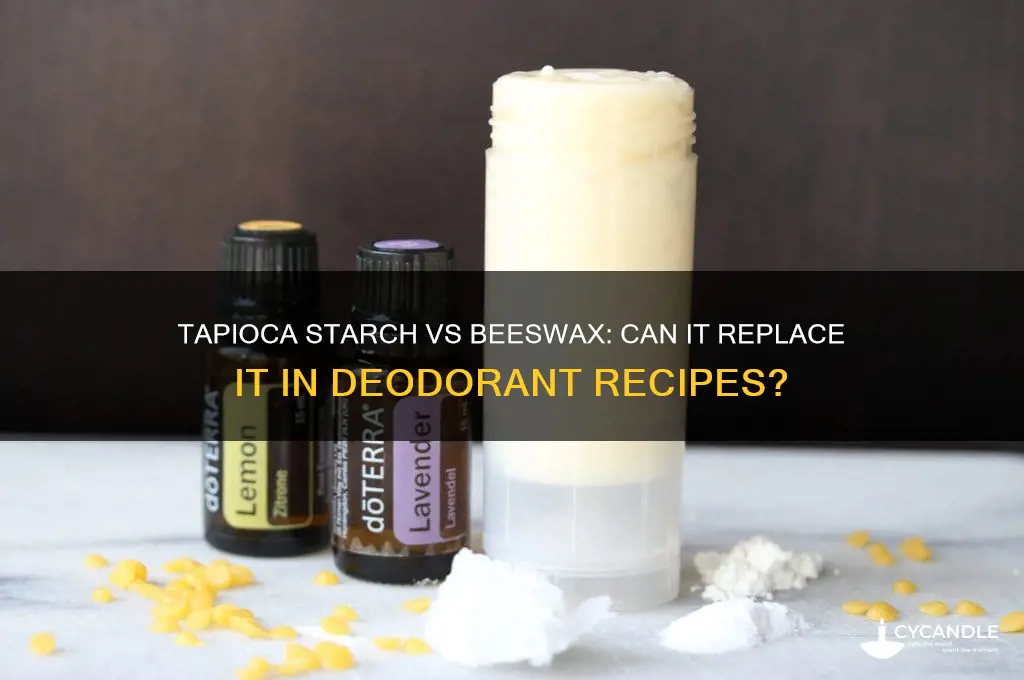 can you substitute tapioca starch for beeswax in deodorant recipes