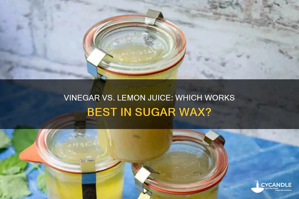 can you substitute vinegar for lemon juice in sugar wax