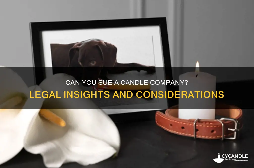 can you sue a candle company