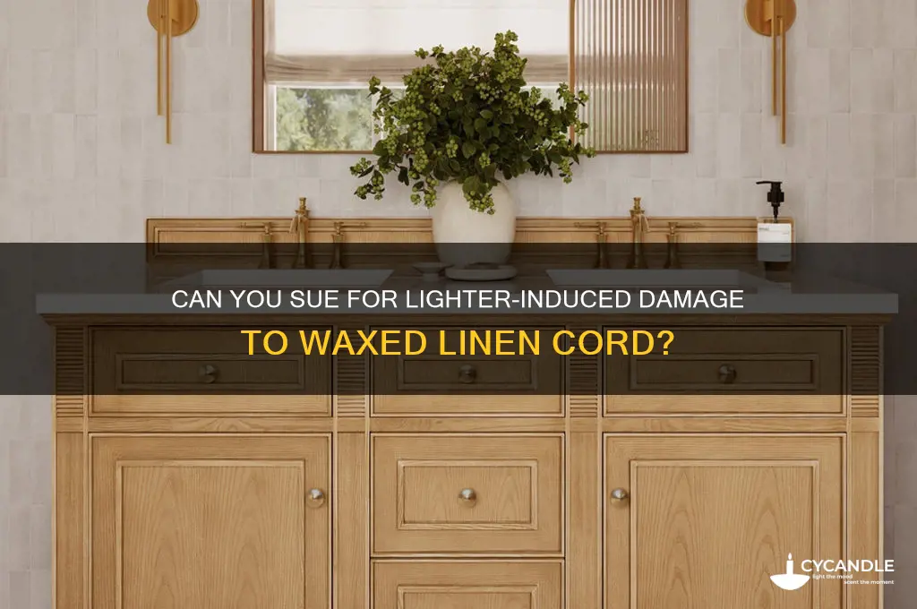 can you sue a lighter on waxed linen cor