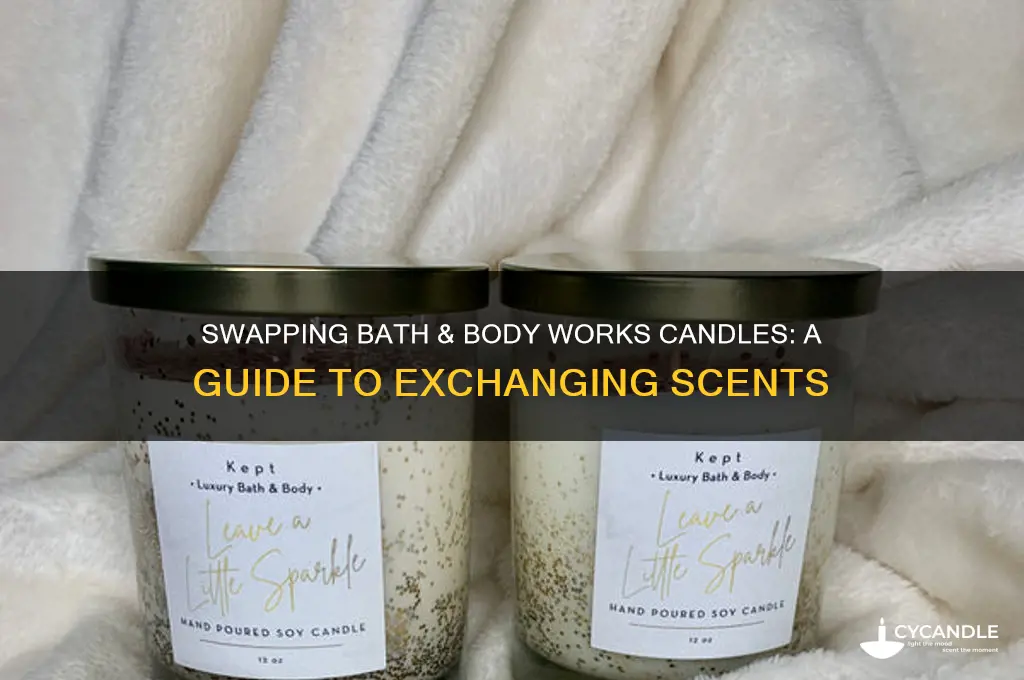 can you swap bath and body works candles