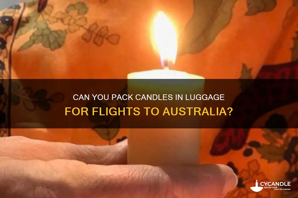 can you take a candle on a plane australia