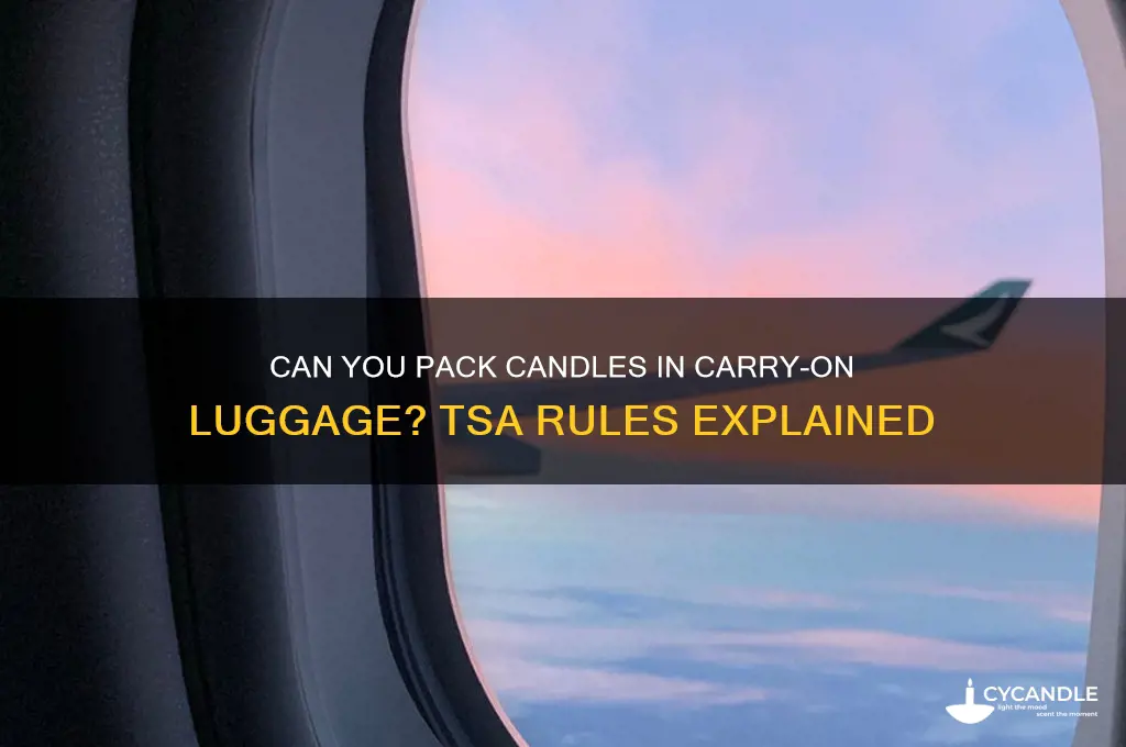 can you take a candle on a plane tsa