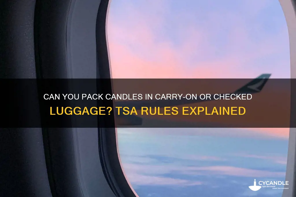 can you take a candle on aplane