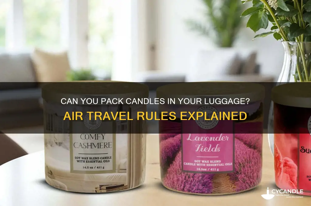 can you take a candle on board a plane
