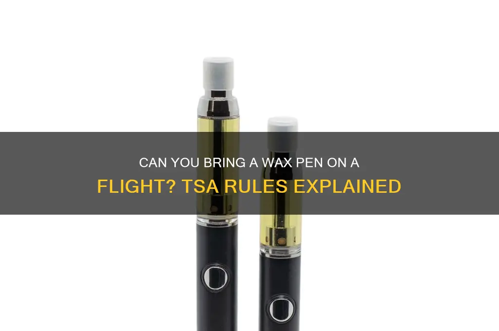 can you take a wax pen on a flifht