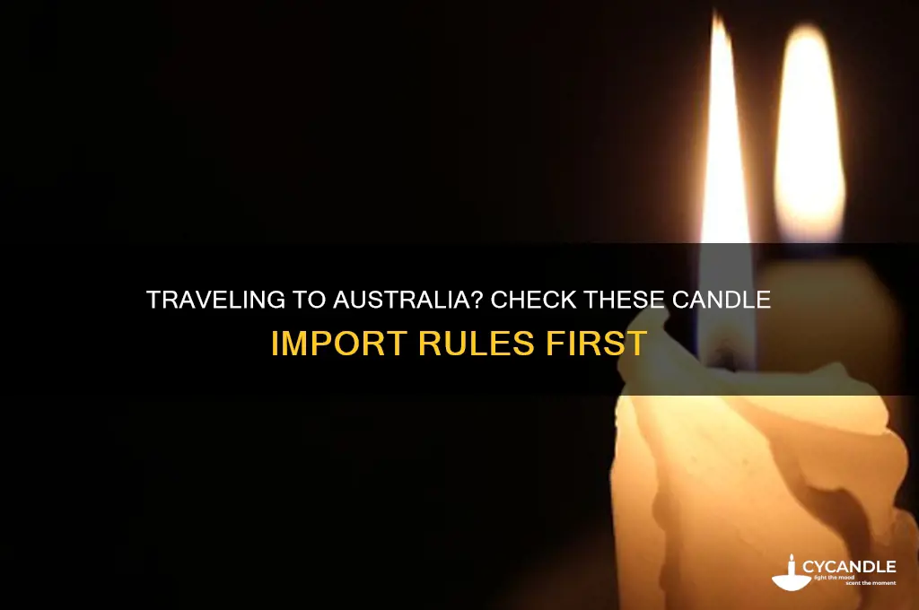 can you take candles into australia