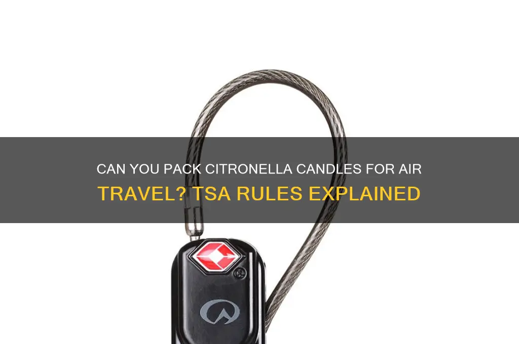 can you take citronella candles on a plane
