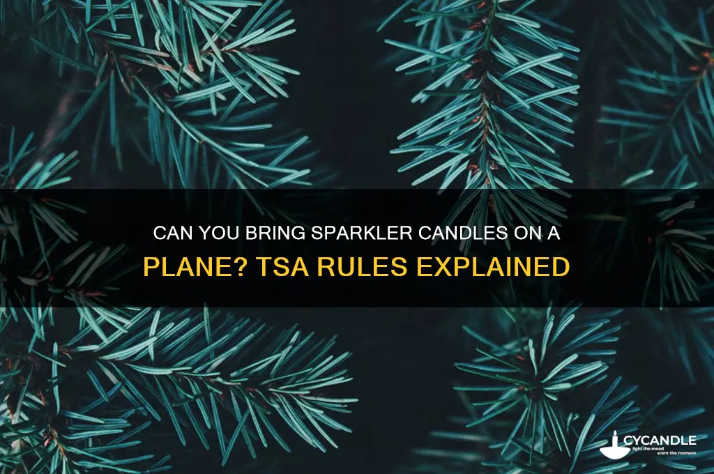 can you take sparkler candles on a plane