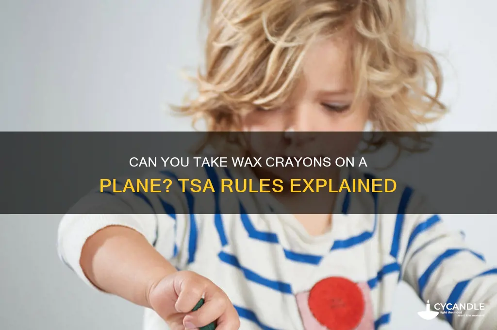 can you take wax crayons on a plane