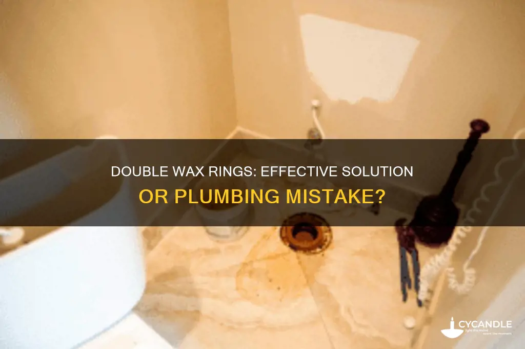can you use 2 wax rings