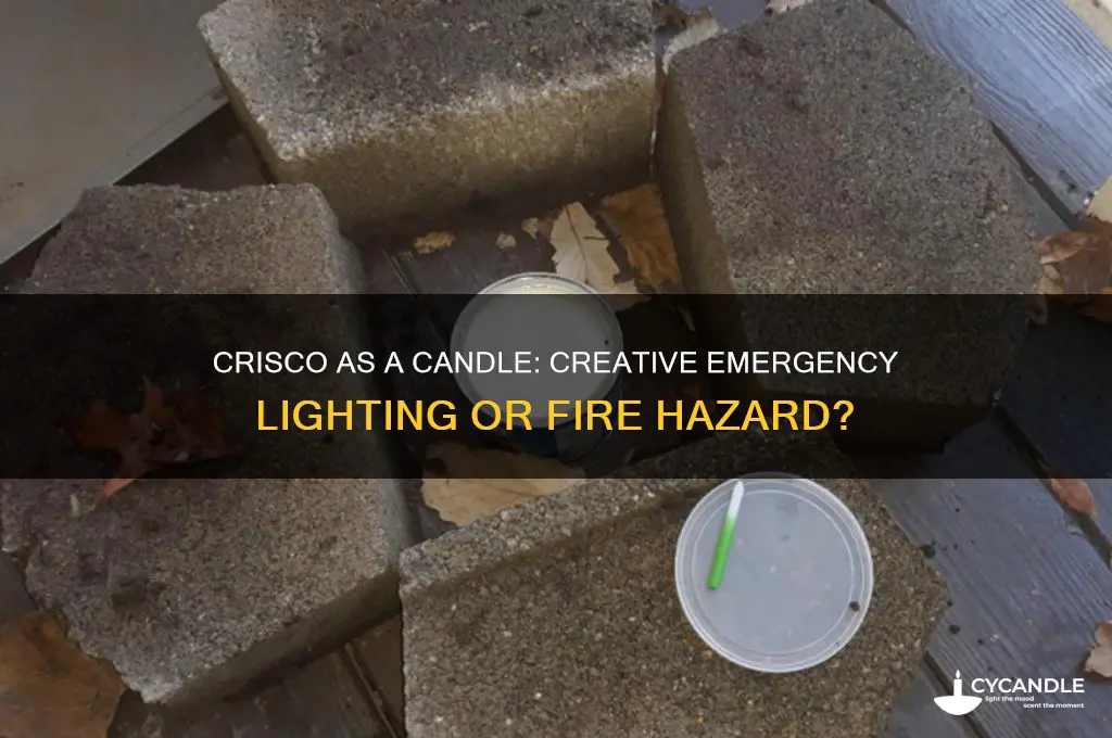 can you use a can of crisco as a candle