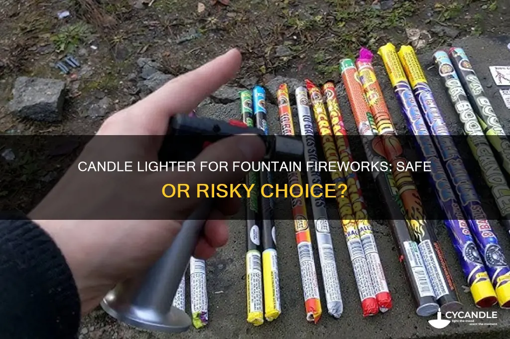 can you use a candle lighter to light fountain fireworks