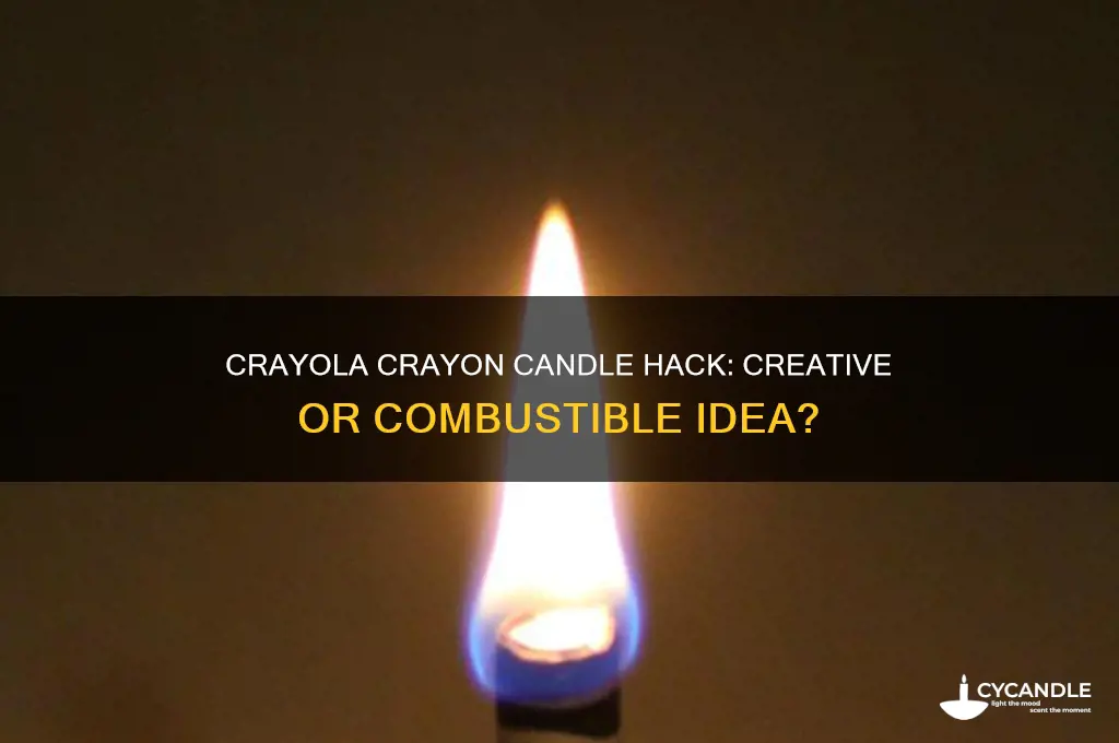 can you use a crayola crayon as a candle