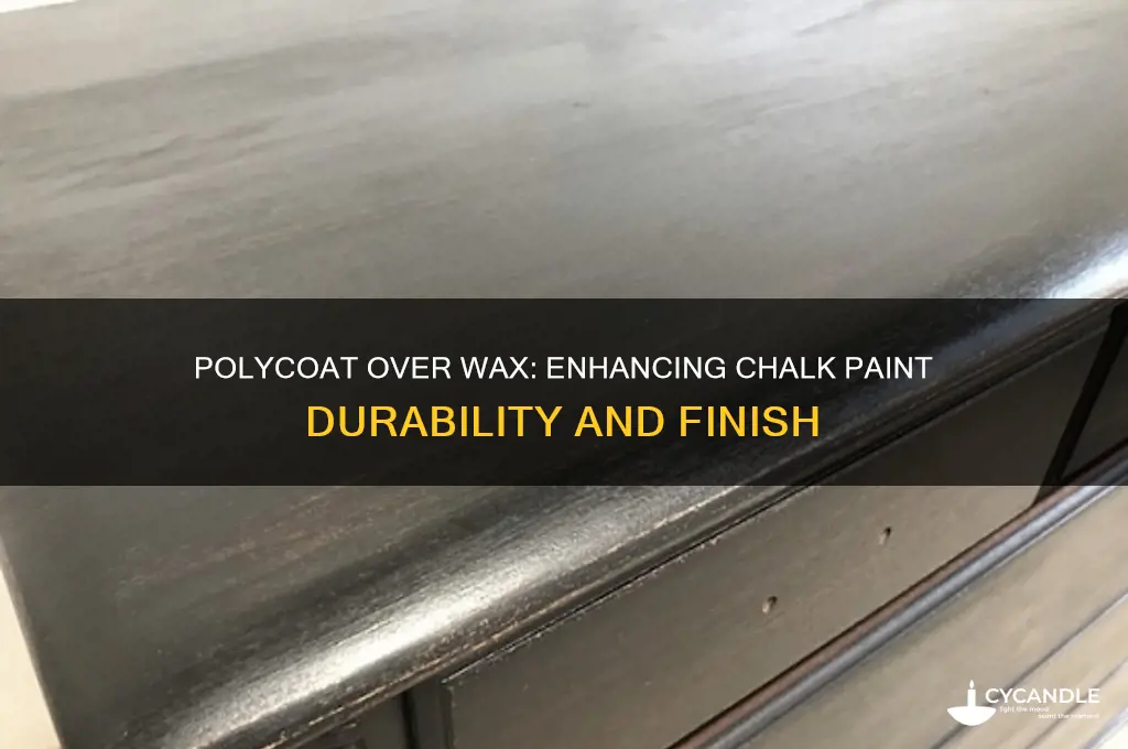 can you use a polycoat over wax for chalk paint