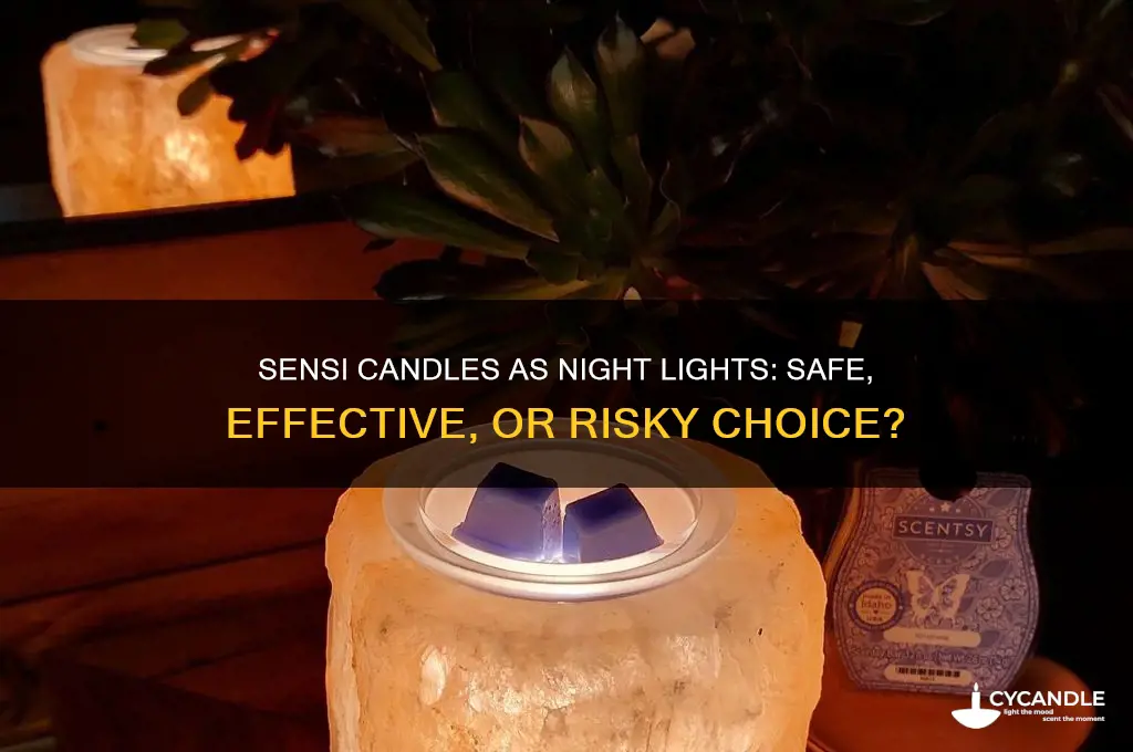 can you use a sensi candle as a night light