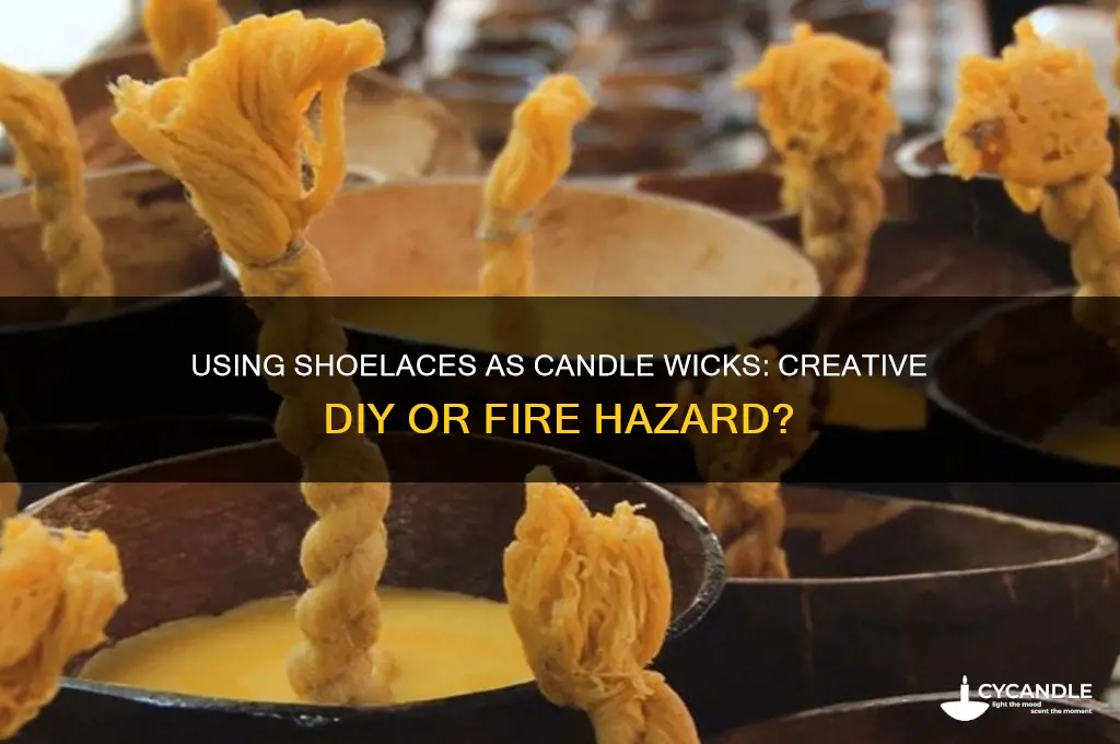can you use a shoelace as a candle wick