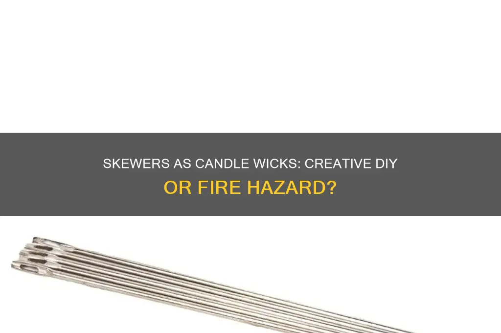 can you use a skewer as a candle wick