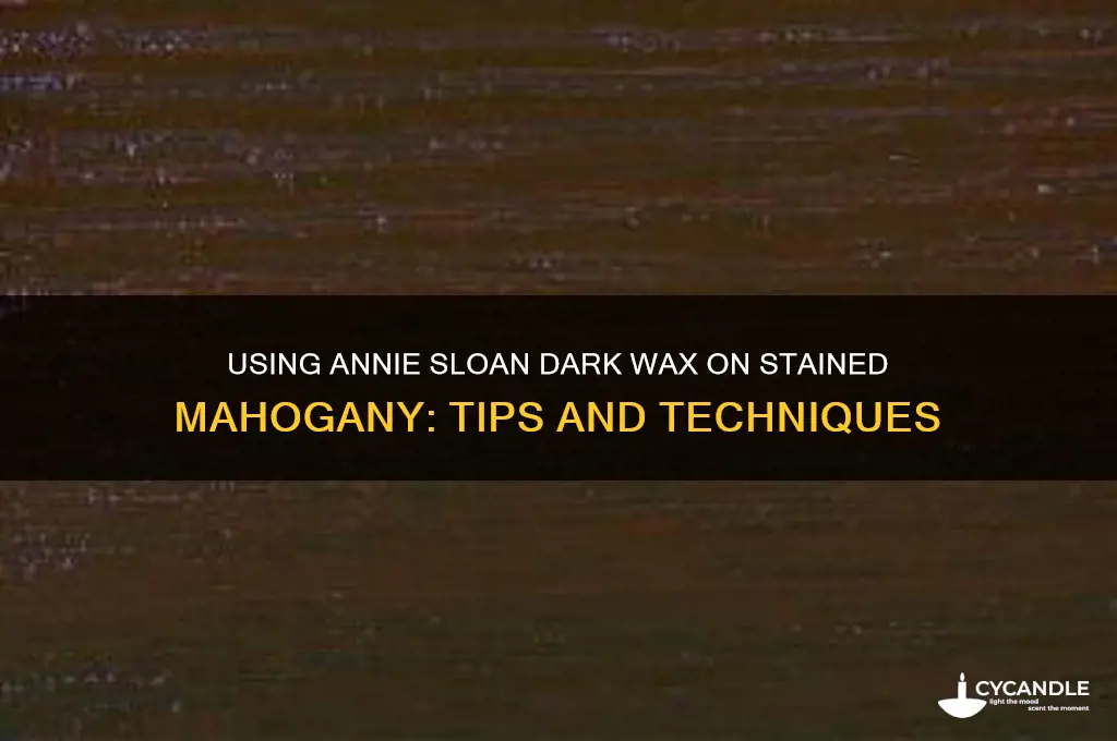 can you use annie sloan dark wax on stained mahogoney