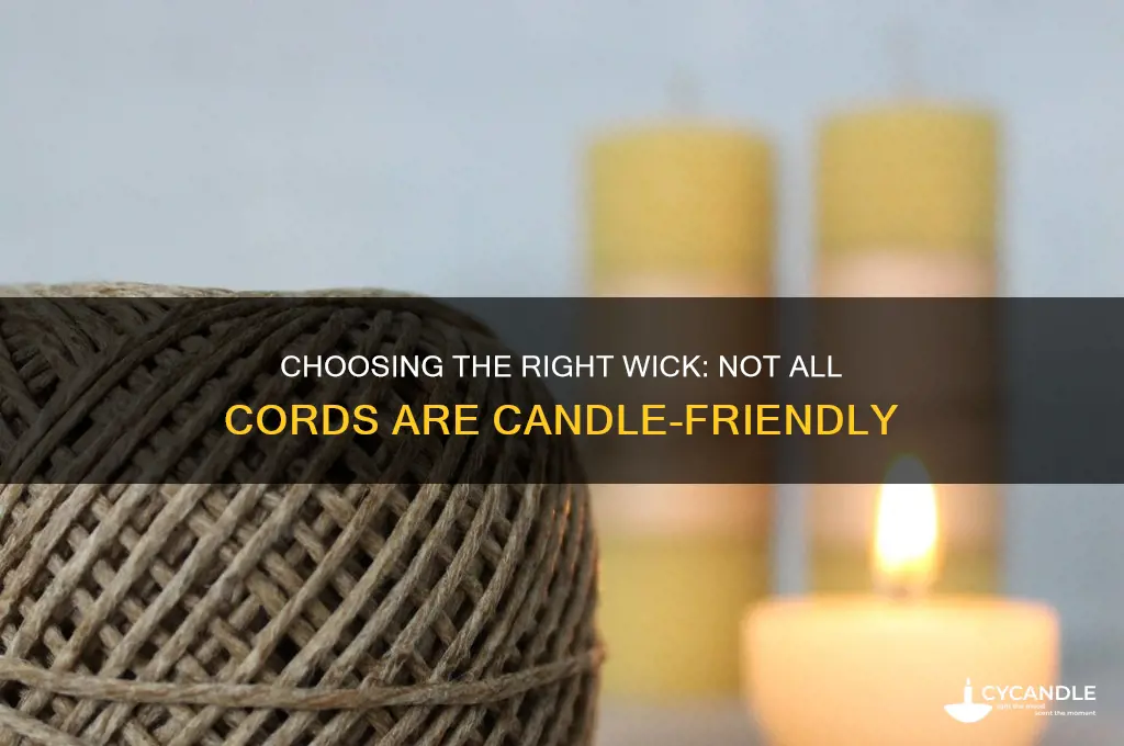 can you use any kind of cord for candle wick