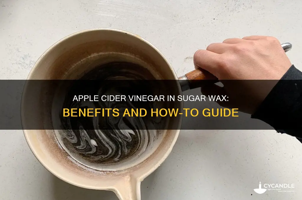 can you use apple cider vinegar for sugar wax