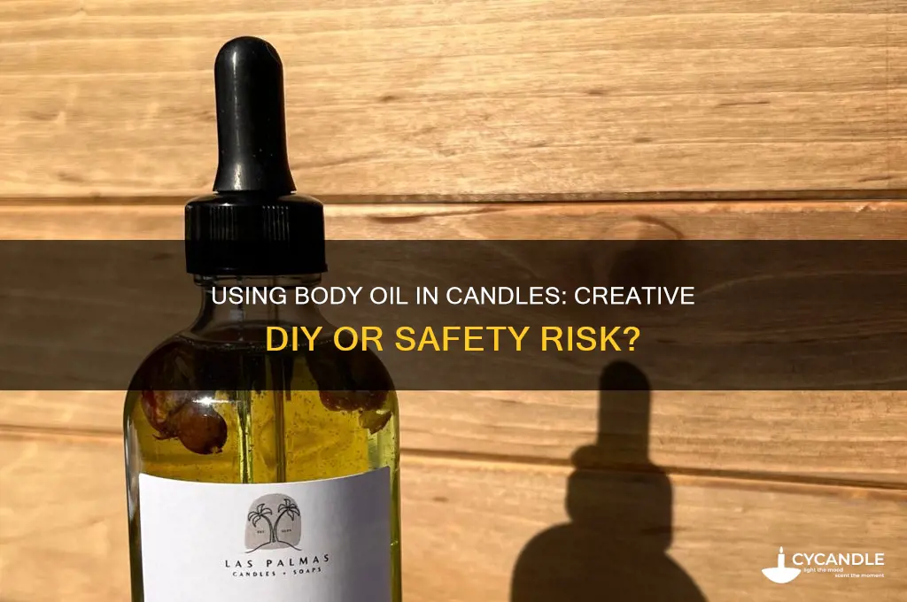 can you use body oil in candles