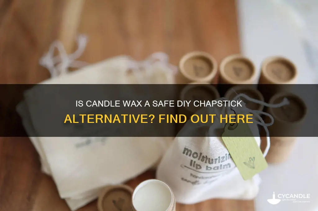 can you use candle wax as chapstick