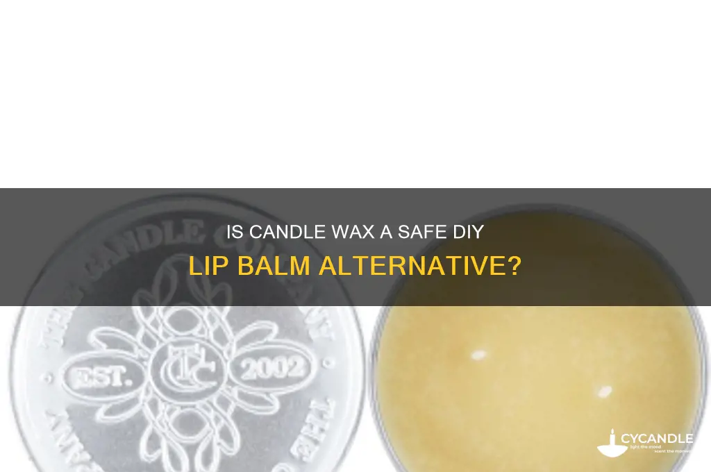 can you use candle wax as lip balm