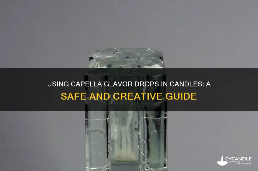 can you use capella glavor drops for candles