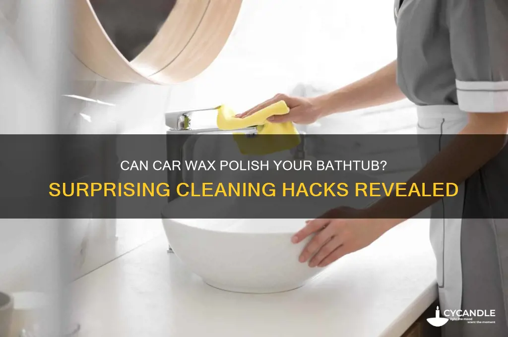 can you use car wax on a bathtub
