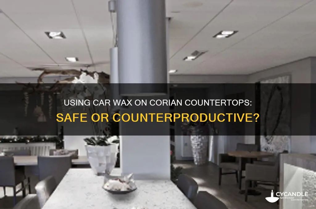 can you use car wax on corian countertops