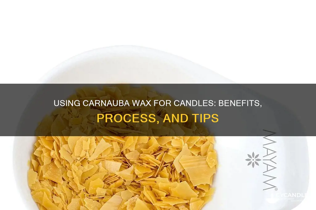 can you use carnuba wax for a candle