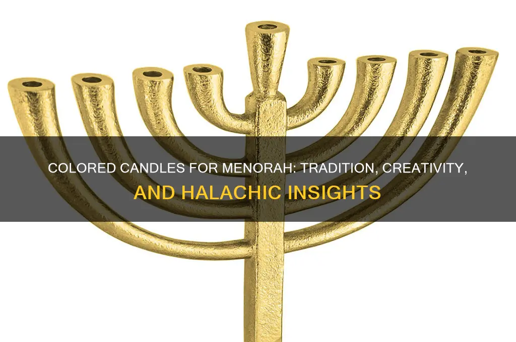 can you use colored candles for the menorah