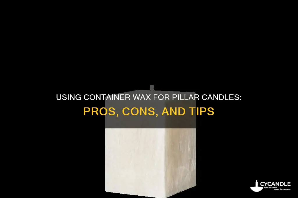 can you use container wax for pillar candles