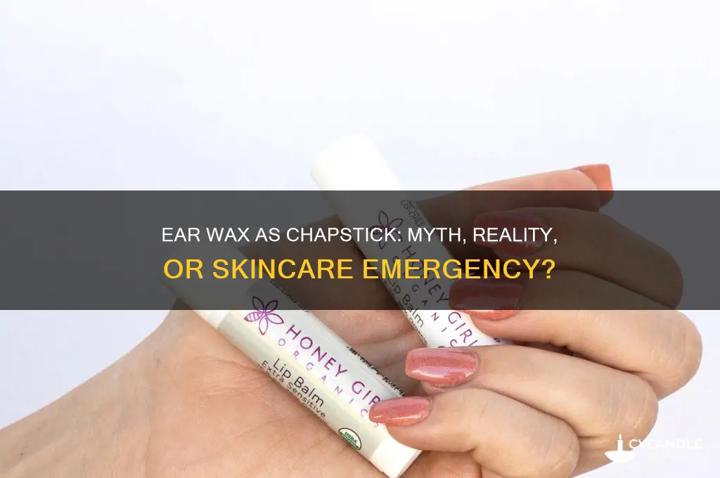 can you use ear wax as chapstick