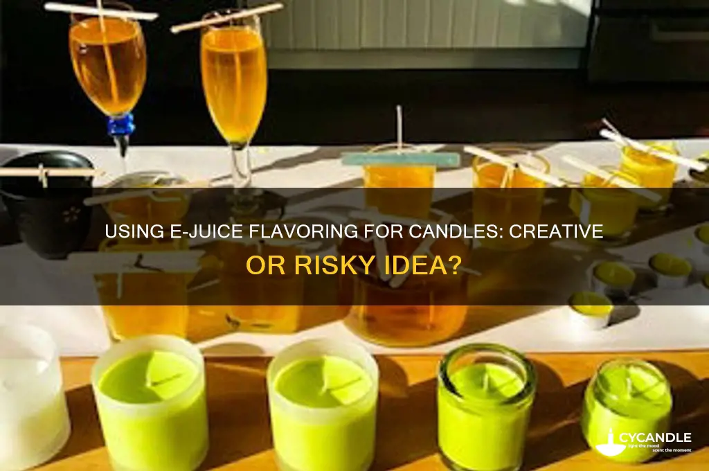 can you use ejuice flavoring for candles