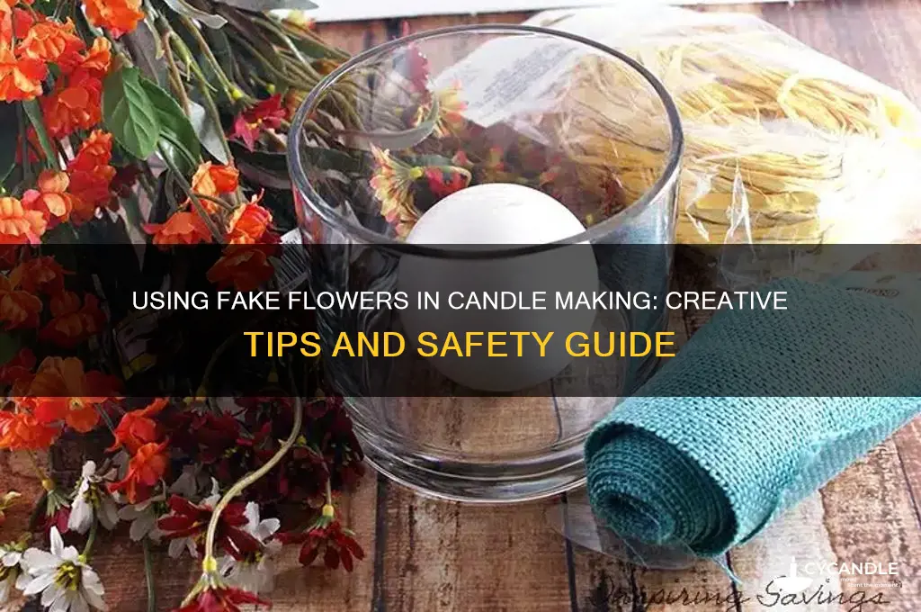 can you use fake flowers in candle making
