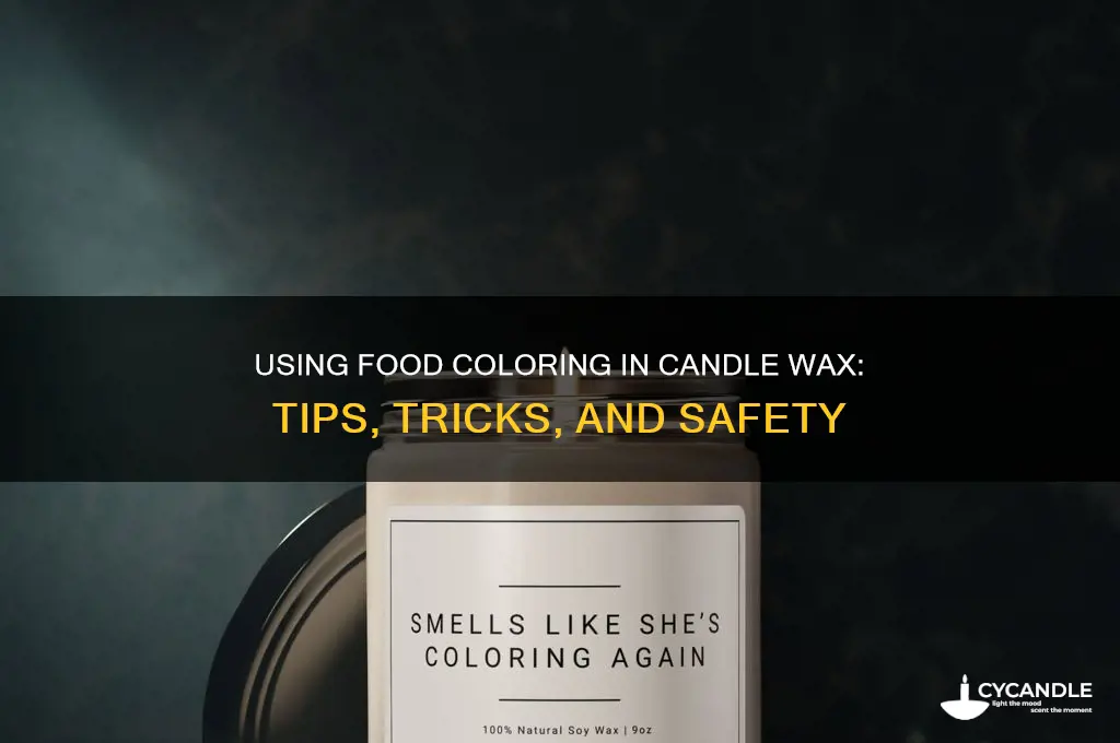 can you use food colouring in candle wax