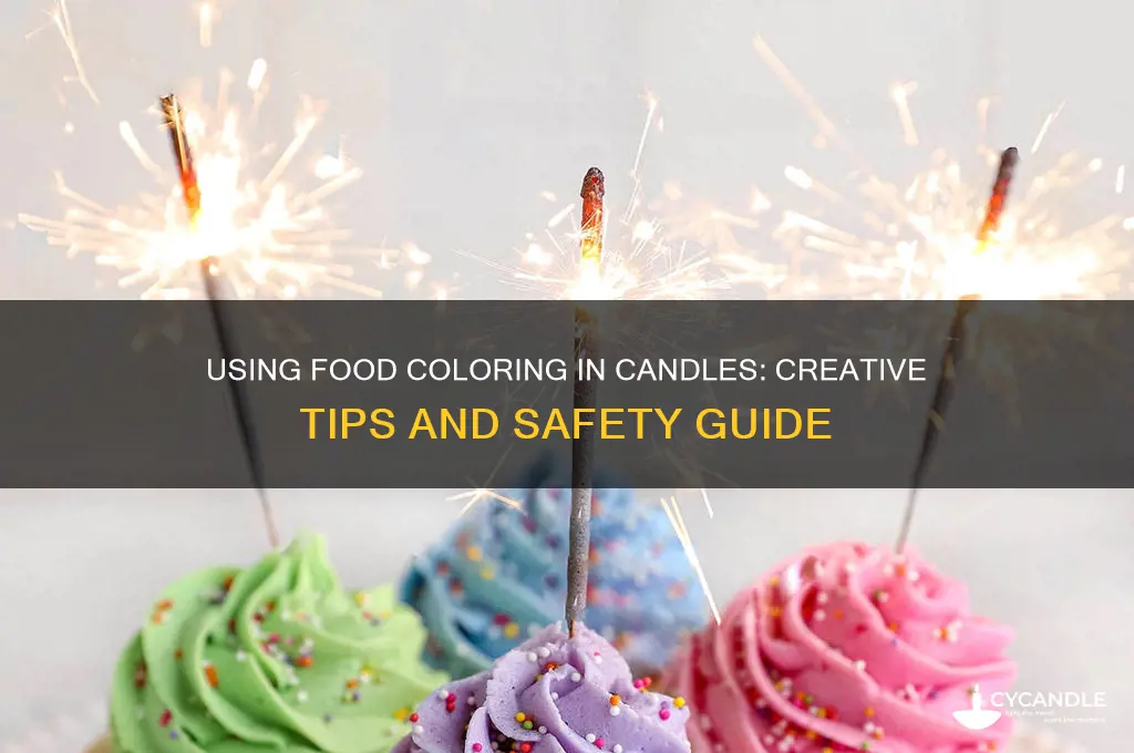 can you use food colouring in candles