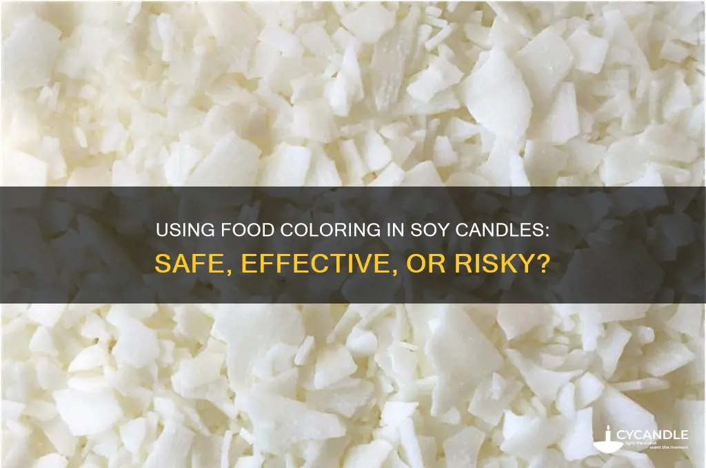 can you use food colouring in soy candles
