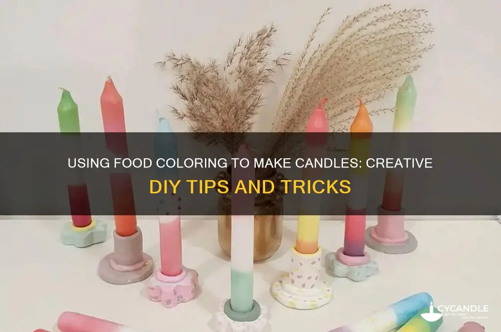 can you use food colouring to make candles