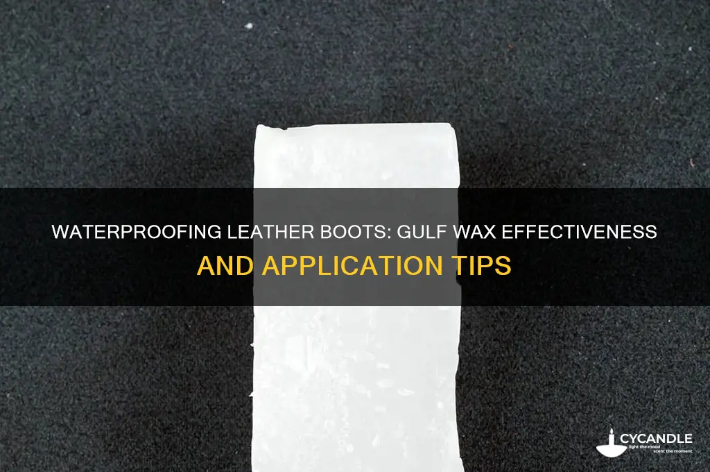 can you use gulf wax to waterproof leather boots
