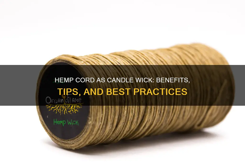 can you use hemp cord for candle wick