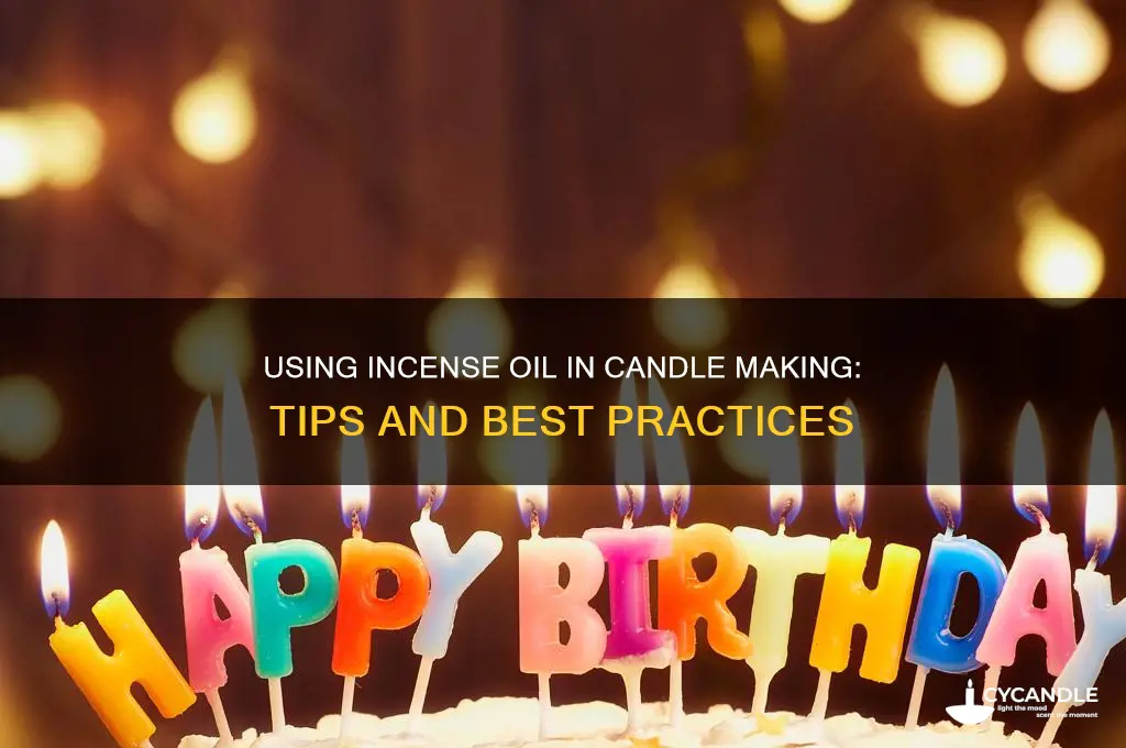 can you use incense oil to make candles