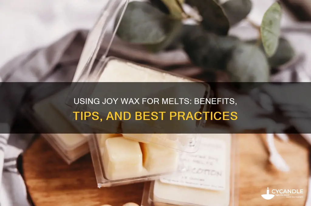 can you use joy wax for melts