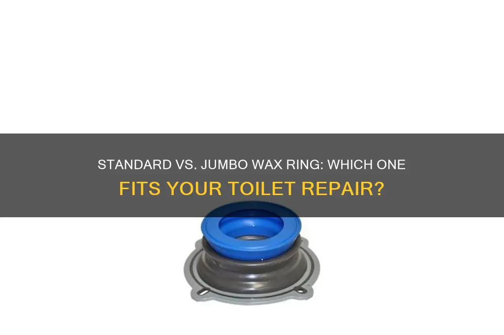 can you use jumbo wax ring if only need standard